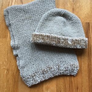 Tan Scarf and Hat Set